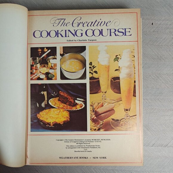 The Creative Cooking Course By Charlotte Turgeon Vintage Hardcover Cookbook - Picture 3 of 10